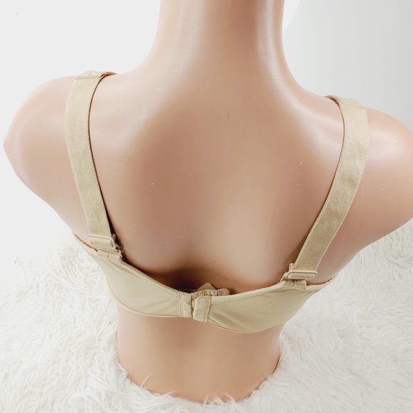 Cacique Women's Beige Cotton Lightly Lined Full Coverage No Wire T-Shirt Bra 38G - Picture 5 of 8